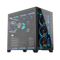 ALSEYE Hot Sale ITX/ATX Black Color Mid Tower Computer Case 360 Cooler Knight-B Gaming PC Case