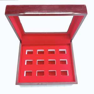 <strong>Luxury</strong> Sport <strong>Championship</strong> <strong>Ring</strong> <strong>Display</strong> <strong>Box</strong> Custom Wooden Lacquer with Hole Casement Window Premium Jewelry Boxes - Product Image 6