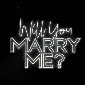 ป้ายไฟนีออนอะคริลิคแบบกำหนดเอง ข้อความ "Will You Marry Me" สำหรับงานแต่งงาน ตกแต่งผนังปาร์ตี้ ลดราคาสุดพิเศษ - Product Image 1