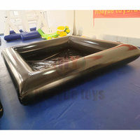 Piscine Gonflable Carrée pour Enfants 3x3x0.6m en PVC Noir Intégral, Qualité Commerciale, Idéale pour Événements Aquatiques Extérieurs - Vente Chaude Usine