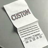 Ensemble d'étiquettes tissées personnalisées de luxe pour entreprises, étiquettes suspendues, logo de marque personnalisé, étiquettes pour vêtements