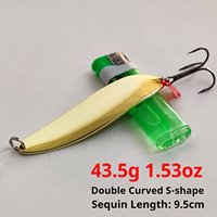 Cuillère de pêche surdimensionnée en métal pour brochet, 30g 42g, pour lancer longue distance, leurre de pêche en forme de cuillère pour la pêche aux prédateurs