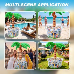 Enfriador Inflable con Forma de Palmera de 60 Pulgadas, de Plástico Impermeable, para Fiestas en la Piscina, Barra de Servicio, Cubo de Hielo y Bandeja - Product Image 4