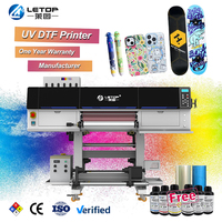 Impresora UV DTF LETOP I3200 de 60 cm, Impresora Digital de Etiquetas en Rollo, Impresoras de Inyección de Tinta Multifuncionales, Máquina de Impresión UV DTF