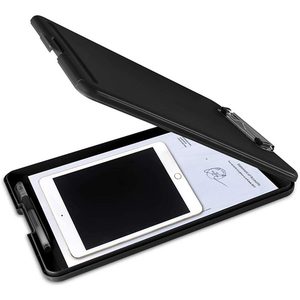 De almacenamiento de plástico portapapeles negro con soporte Binder y alta capacidad Clip Posse caja - Product Image 1