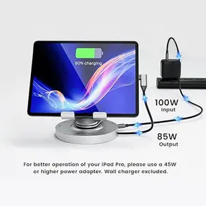 360 drehbarer verstellbarer Tablet-Ständer halter USB C Hub Docking station USB 3.0 PD Lan für iPad-Halter