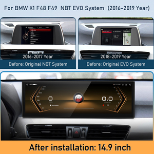 HFMidia Lecteur multimédia vidéo GPS de voiture 14,9 pouces pour BMW X1 F48 F49 Stéréo 4G WiFi Carplay Android Auto Unité centrale de navigation - Product Image 3