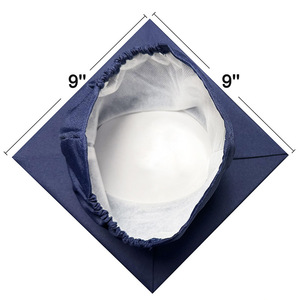 Chapeau de graduation pour adultes, chapeau de baccalauréat ou de doctorat, couleur unie, pliable, respirant, unisexe, pour cérémonie, avec pendentif porte-étiquette nominative - Product Image 4