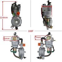 Kit de conversion GPL Hon Da 188F NG personnalisé en gros pour générateur à essence GX390 5,8 kW, carburateur double carburant pour motos