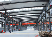 Bâtiments préfabriqués modernes en structure acier légère, haute performance et économiques, adaptés aux entrepôts / ateliers