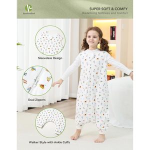 Saco de Dormir para Bebé BambooBud, Sin Mangas, con Pies, 1.0 Tog, Manta Vestible para Niños Pequeños, Invierno, 6 Meses-4 Años - Product Image 2