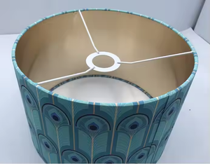 Bulk TC Fabric Fashion Blue <strong>Peacock</strong> Feather Fabric Hanging <strong>Lamp</strong> <strong>Shade</strong> Decorate for Living Room or Hotel - Product Image 2