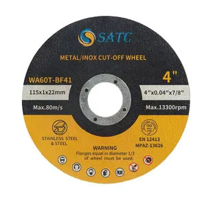 SATC-paquete de 50 ruedas cortadas, disco de corte de amoladora angular de acero inoxidable y Metal de 4"