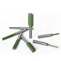 Cuchillas de carburo de tungsteno, vástago de 6mm y 1/4 pulgadas, brocas rectas para carpintería, fresa de madera, herramientas de corte CNC