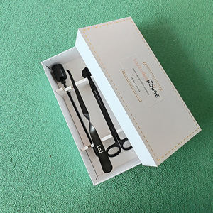 <span class=keywords><strong>Kit</strong></span> d'accessoires pour bougies en acier inoxydable doré, comprenant un coupe-mèche mini unique et un éteignoir manuel, à prix abordable - Product Image 3