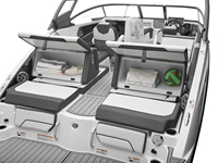 Bateau à moteur de luxe en fibre de verre Kinocean, bateau ponton, bateau à fond plat pour le surf