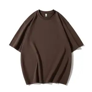 도매 하이 퀄리티 사용자 정의 여름 면 T 셔츠 수 있습니다 사용자 정의 로고 야외 라운드 넥 230g 짧은 소매