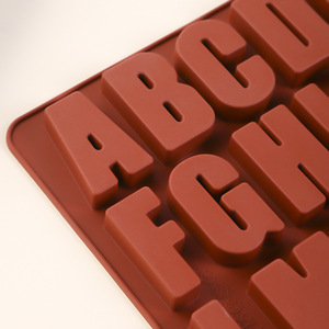 Moule en silicone écologique résistant à la chaleur Smartpan, lettres de l'alphabet, 26 cavités, plaque de cuisson antiadhésive pour chocolat, bonbons, glace, gâteau - Product Image 4