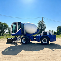 Camión Mezclador de Concreto Autocargable de 2.5m³ con Motor Diésel, Caja de Cambios y Bomba Hidráulica para Construcción