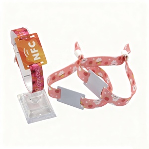 ISO14443A 13.56MHz Dokuma RFID Bileklik Özel Festival Bileklikleri - Product Image 1