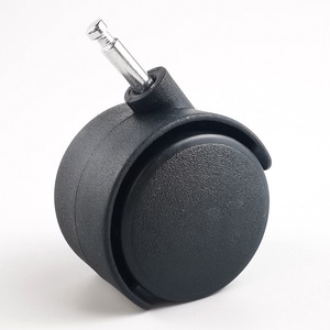Ruedas giratorias de plástico negro Shih Hung Hardware para sillas, accesorios para carritos de muebles - Product Image 3