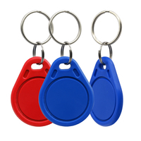 Porte-clés RFID programmable et réinscriptible en ABS 125Khz 13.56Mhz, mini-étiquette NFC avec puce 1K pour hôtel et maison, compatible T5577 Em4305