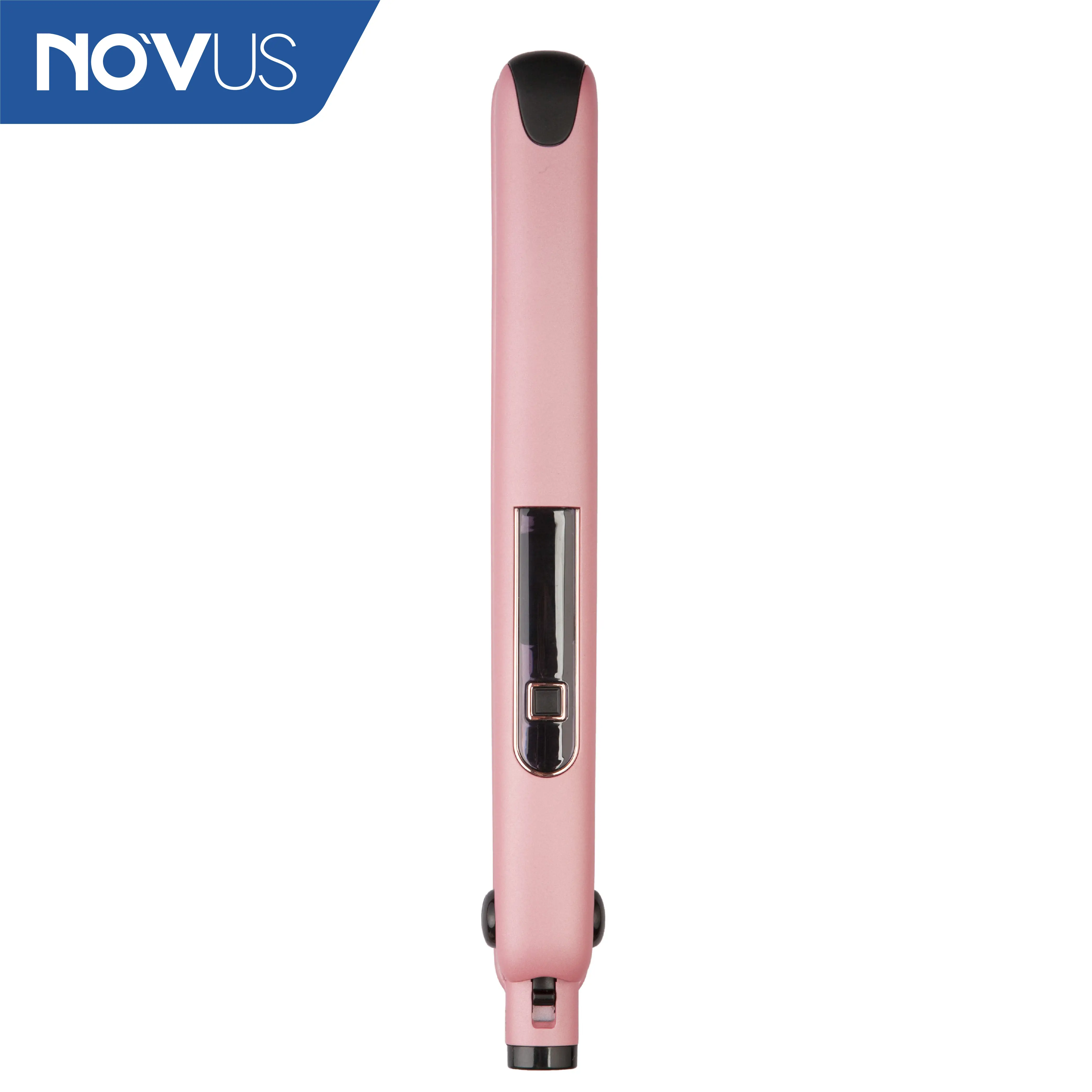 Plancha de pelo plana de titanio, 45w, rosa, 1 pulgada, con pantalla Led, oferta