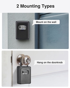 Xách tay Wall Mount 4 chữ số kết hợp khóa Key an toàn hộp Key hiders cửa sổ xe Key <span class=keywords><strong>Lock</strong></span> Box cho bên ngoài - Product Image 6