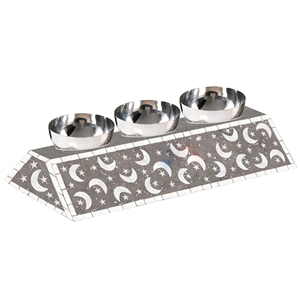 ชุดชามโลหะพร้อมฐานรองแม่มุกชุดชามสแตนเลส - Product Image 3