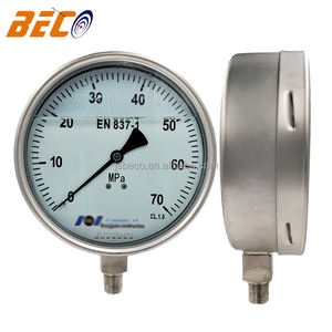 เครื่องวัดความดันสเตนเลสแบบเต็ม<span class=keywords><strong>70mpa</strong></span> 160มม. EN837-1เครื่องวัดความต้านทานแรงกระแทกแบบกันน้ำมัน - Product Image 3
