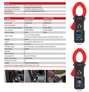 เครื่องทดสอบความต้านทานดินแบบหนีบยึดพื้นดิน รุ่น UT278C - Product Image 5