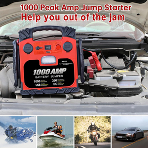 Xách tay xe nhảy khởi động nhảy hộp gói khẩn cấp pin <span class=keywords><strong>Jumper</strong></span> với máy nén khí <span class=keywords><strong>USB</strong></span> Charger LED ánh sáng cho xe SUV thuyền - Product Image 2