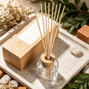 Wholesale Luxury Bamboo Wooden Perfume Cap For 100ml Aroma Diffuser <b>Bottle</b> Polished Wood Cover Custom Fragrance Packaging - Product Image 5