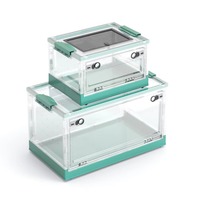Boîte d'alimentation pliable pour reptiles, terrarium pour reptiles avec ventilation par écran, boîte d'élevage pour araignées et lézards, cage d'habitat pour petits animaux