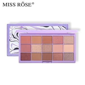 Wholesale Chinese Cosmetics <strong>Miss</strong> <strong>Rose</strong> 15-color Matte <strong>Eyeshadow</strong> Halloween Pearlescent Makeup Palette - Product Image 5