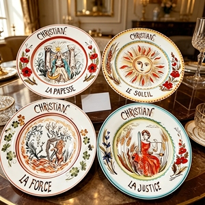 European Vintage Ceramic 8-inch Eco-Friendly Plate Dish Bone China Steak Plate 4-piece Circular Gift <b>Box</b> Packaging Gift - Product Image 4