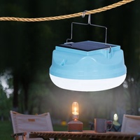 Lampe de camping LED étanche d'extérieur à énergie solaire avec aimant et fonction de suspension, rechargeable et portable