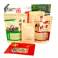 Sacs refermables en papier kraft brun personnalisés 20x30 avec fenêtre, qualité alimentaire, pour conception sur mesure pour lait et gelée