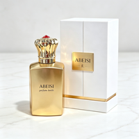Promo! Kemasan Parfum Kosong Mini 50ml Botol Parfum Kaca Biru Doff dengan Kotak Kertas