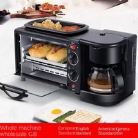 110V/220V ev çok fonksiyonlu kahvaltı makinesi Duoshi soba Mini fırın kahve makinesi kızartma tavası elektrikli tost makinesi fırın