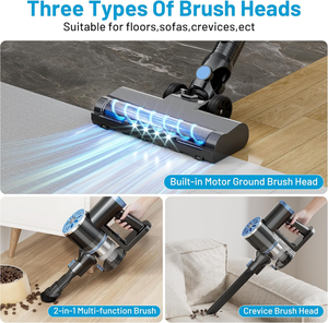 Aspirateur sans fil OEM avec écran LED, aspirateur léger et puissant, aspirateur rechargeable 6 en 1 <span class=keywords><strong>pour</strong></span> tapis, poils d'animaux - Product Image 6