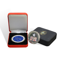 EVEWRIN Boîtes de rangement et d'emballage de luxe modernes en cuir pour pièces de monnaie, badges et médailles, personnalisables, pour cadeaux et artisanat