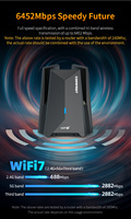 COMFAST haute vitesse 6452Mbps WiFi7 Dongle pilote adaptateur LAN sans fil gratuit 802.11be USB WiFi 7 adaptateur avec antennes externes