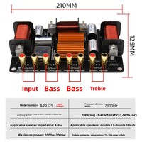 Gertsound Réseau de Crossover 2 Voies en Métal de Haute Qualité 9325 12-15 pouces pour Accessoires de Haut-Parleurs 4/8 >800W
