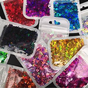 Paillettes en gros en forme de cœur mélangées et épaisses pour la décoration des ongles - Product Image 2