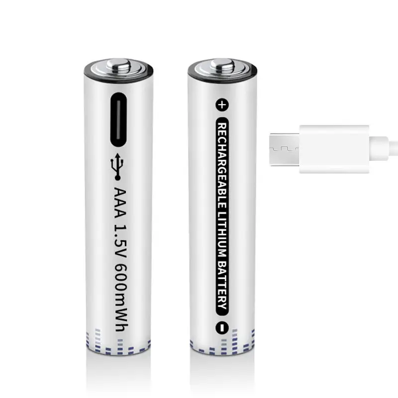 AAA Rechargeable Battery 1.5v Pack 1100mAh usb Type-C long cycle 1000 life lithium aaa 1.5v usb rechargeable batteries aa