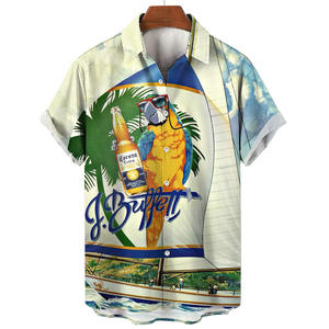 Nuova Camicia Hawaiana da Uomo 2024, Traspirante con Stampa Floreale e <span class=keywords><strong>Erba</strong></span> in 3D, Vestibilità Comoda - Product Image 2