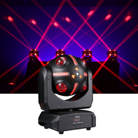 Projecteur LED RGBW 120W à tête mobile, faisceau laser, DMX, boule rotative pour discothèque, karaoké, mariage, éclairage de scène