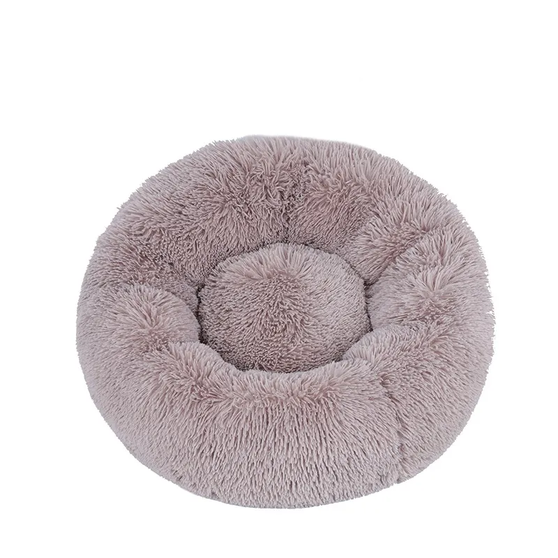 Kingtale Ronde Donut Huisdier Bed Schattige Custom Luxe Grote Kleur Voelt Alle Seizoen Rits Huisdier Tunnel Huis Nest Voor Hond Kat