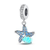 Fabricant de bijoux – Breloque étoile de mer 3D moulée, émail bicolore avec incrustation de coquillage, pour cadeau de luxe de fin d'année – Grossistes mondiaux